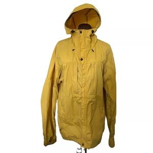 Fjallraven Skogso  Waxed Hooded Outdoor Jacket Women's XL Mustard Yellow G-1000